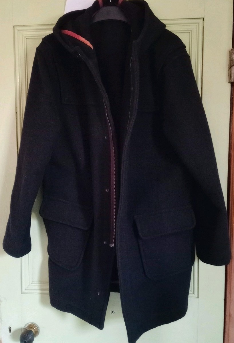 Red Herring Mens Hooded Duffle Coat Overcoat (XXL) Charcoal Grey