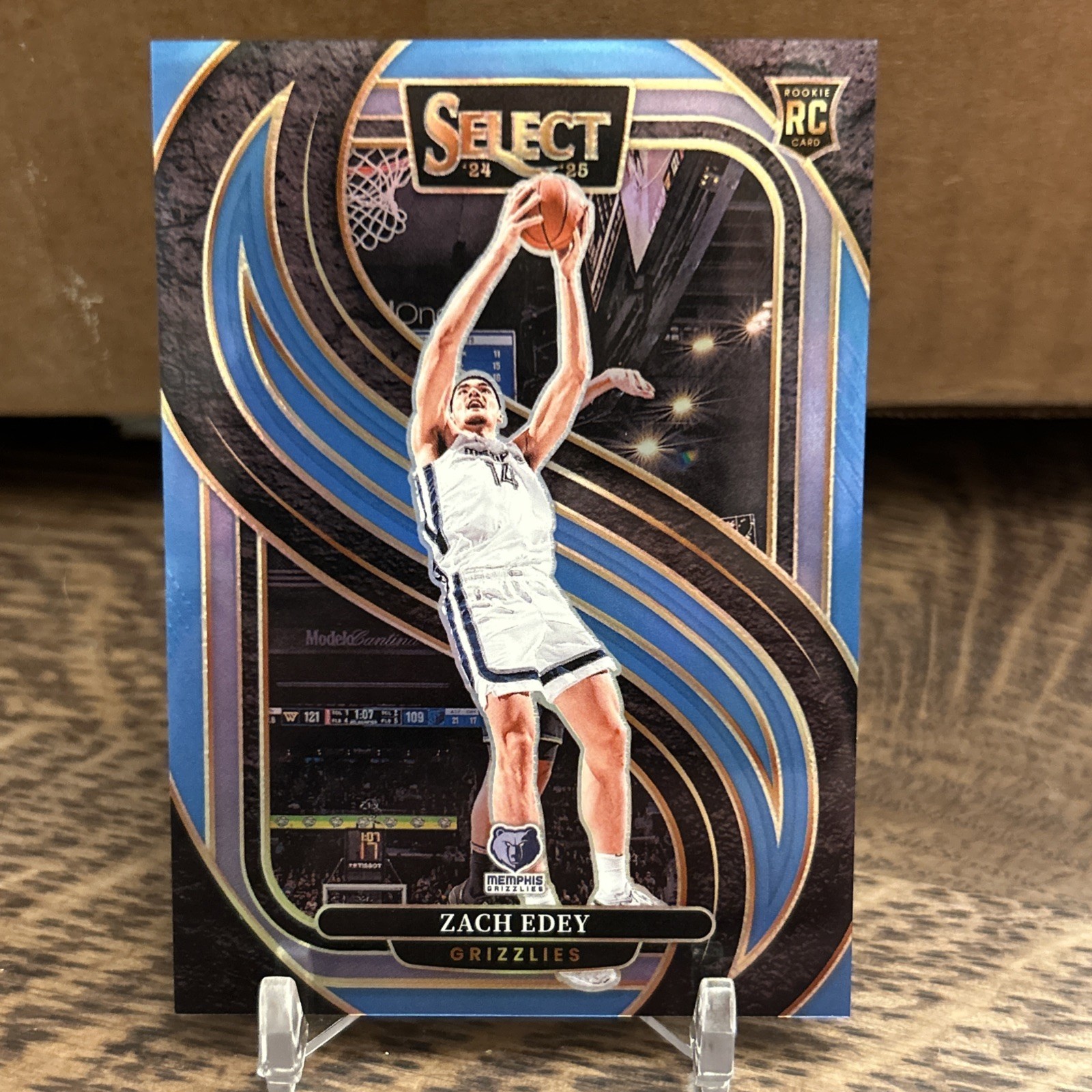 2024-25 Panini Select - Premier Level Zach Edey #192 Light Blue Prizm /299 (RC)