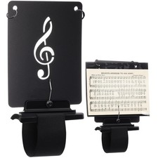 Feifeiya 1 Set Flute Lyre Flip Folder for Marching Band, with 2 Holes Adjusta...