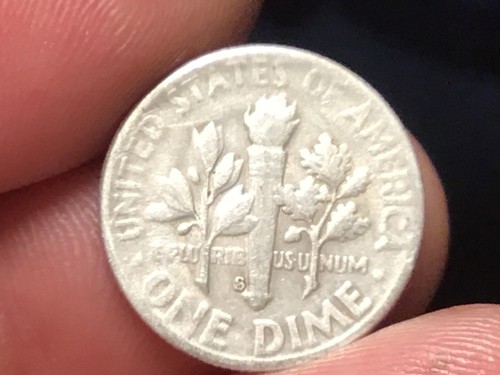 1955-S Silver Roosevelt Dime, 1 dime from those pictured - Picture 8 of 18
