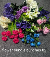 Joblot X10 Bunches Of Artificial Flowers Flower Bundle Bunches 82