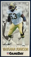 1992 GAMEDAY #266 VAUGHAN JOHNSON (NEW ORLEANS SAINTS) FOOTBALL CARD