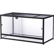 Black Frame PVC Reptile Enclosure with White Panels 4  x2  x2  120-Gallon