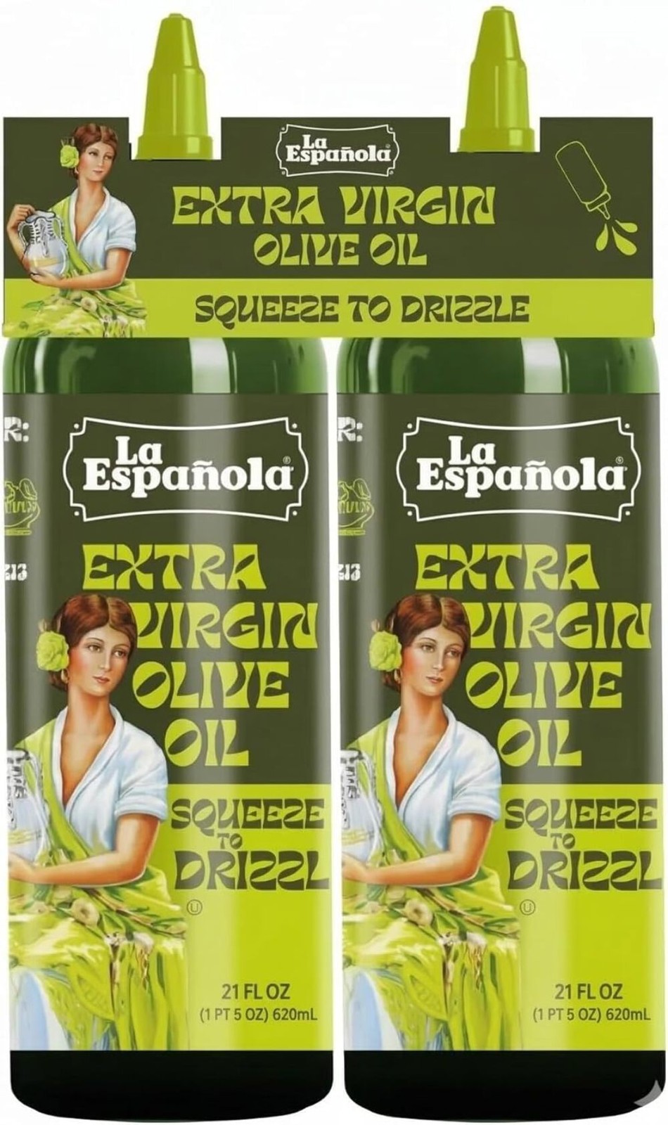 La Española Extra Virgin Olive Oil Squeezy Bottle - 2 x 620ml