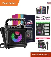 Portable Wireless Karaoke Machine with Multicolor LED Lights for All Occasions