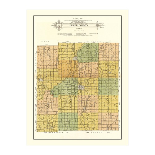 Old Map of Jasper County, IA 1914 - Vintage Iowa Art - Picture 6 of 29