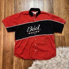 Vtg Winners Circle Budweiser Bud Racing Dale Earnhardt Jr #8 Button Up Shirt XL