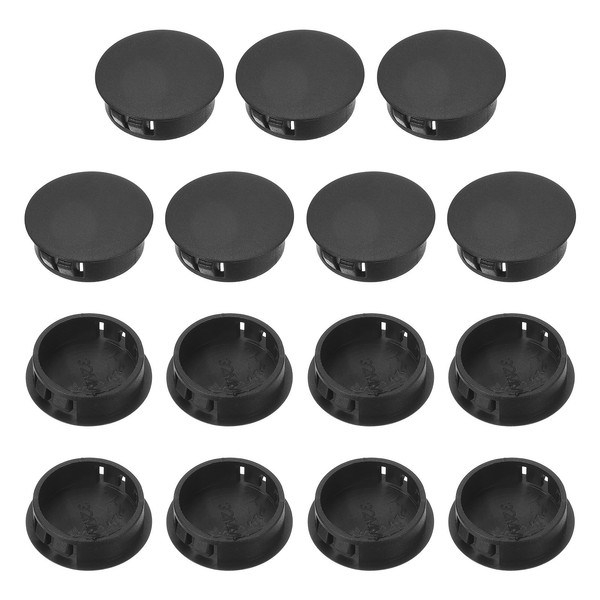 "32 Mm/1-1/4\" Kunststoff-Lochstopfen, 15Er-Pack Flush-Typ Runde Stecker, Schwarz"-image
