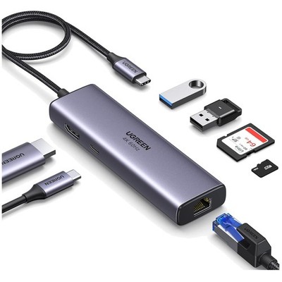 7-in-1 USB-C Hub with Gigabit Ethernet & 100W PD Charging