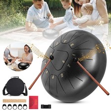 10" Stahlzungen Trommel Handpan 11 Töne Handpfanne Tongue Drum Hand Pan NEU