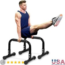 Heavy Duty Push Up Bars 660LBS Capacity Foam Grip Adjustable Feet Gym Equipment