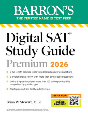 Digital SAT Study Guide Premium, 2026: 3 Practice Tests + Comprehensive Review +