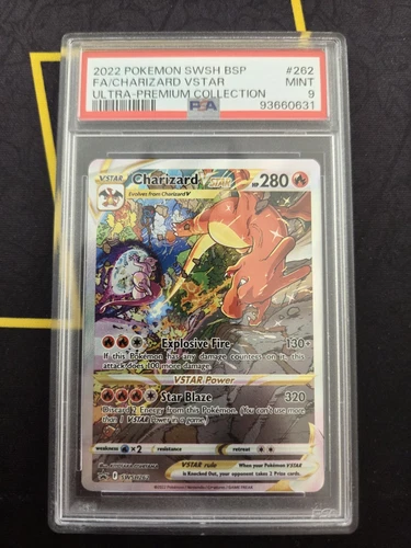 PSA 9 MINT Charizard VSTAR SWSH262 UPC Promo ULTRA-PREMIUM Pokemon Card 724