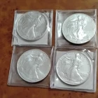 U.S. Mint American Eagle Silver Coins Lot of 4, 1 oz Each, 0.999 Fine,