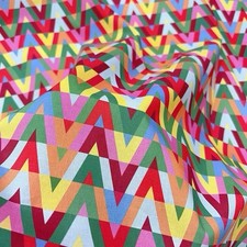 Valentino  100% Cotton Soft Fabric by the Yard Wide 55” Apparel Colorful Logo