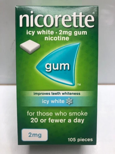 NICORETTE CHEWING GUM ICY WHITE FLAVOUR 210 PIECES 4MG EXPIRY NOVEMBER 2027 - Picture 3 of 23