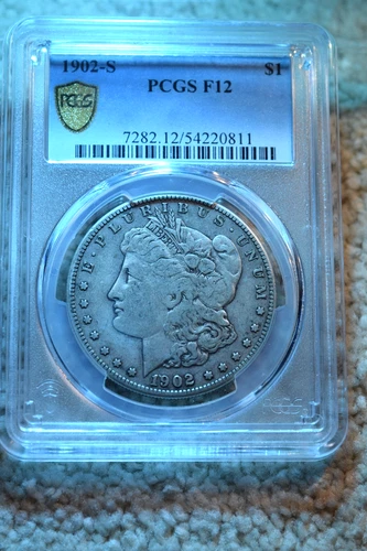 1902-S MORGAN DOLLAR PCGS CERTIFIED FINE--12 GREAT RARE DATE DOLLAR!  #22