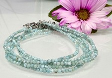 Wholesale 6 Pcs 2mm Natural Larimar Anklets S...