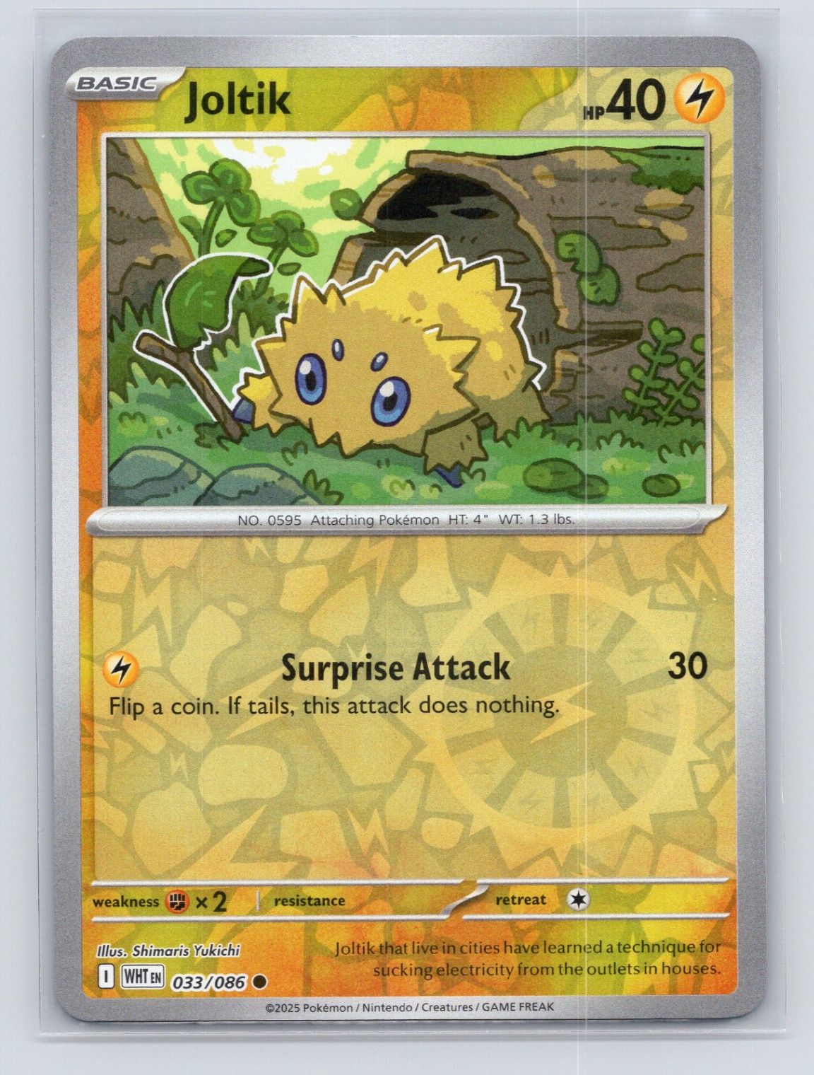 Pokémon TCG Joltik 033/086 SV: White Flare Reverse Holo NM