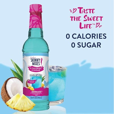 Mermaid Syrup 25.4 Fl Oz Zero Sugar Calorie Free Tropical Flavor Enhancer