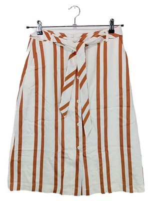 COMMA High Waist Rock Damen Rock Gr. DE 36 weiß-hellorange Casual-Look