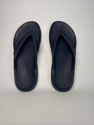 Crocs Classic Flip Flop Sandal Unisex M5 W 7 Navy Blue Comfort Summer Beach