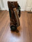 Vintage Gregory Paul Golf Bag Canyon Club 8 Inch 3 Way Green Beige Embroidered — photo 1