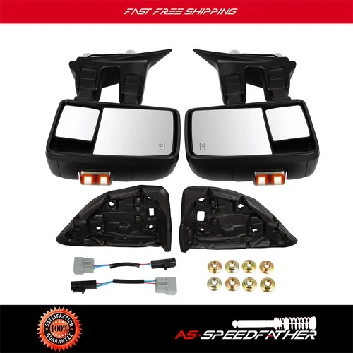 Towing Mirrors Power Heated For Ford Super Duty Running Signals Light 1999-2007