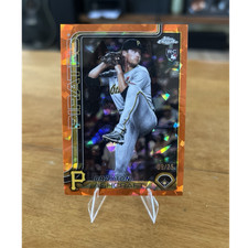 Topps 2025 Chrome Update Sapphire Braxton Ashcraft #USC142 Orange /25 RC Pirates