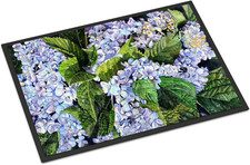 8730JMAT Felpudo Hortensia 24X36 Alfombrilla Puerta Delantera Interior Exterior Alfombras para Entrada