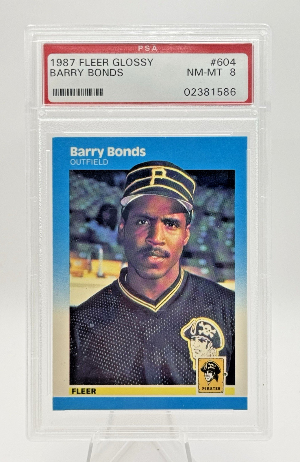 Barry Bonds 1987 Fleer Glossy #604 PSA 8