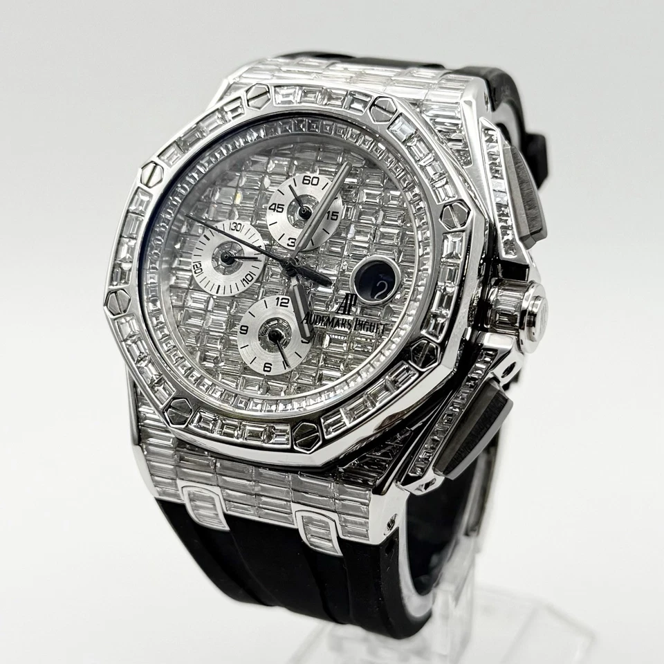 Audemars Piguet Royal Oak Offshore Chronograph 44mm Custom Baguette Diamonds - Image 2 of 4