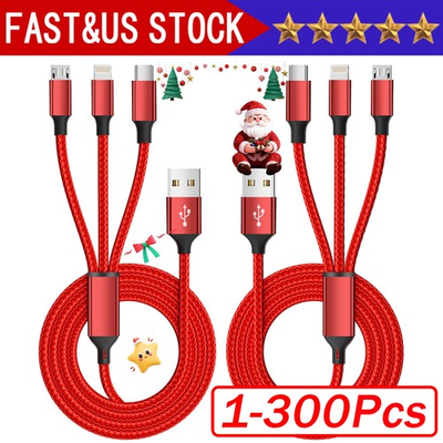 #ad 3in1 Fast USB Charging Cable Universal Multi Function iPhone 17 Charger Cord Lot $201.76