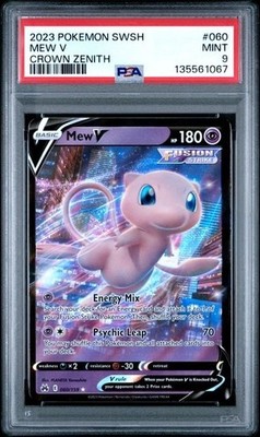 MEW V #060 PSA 9 • 2023 POKEMON SWORD & SHIELD CROWN ZENITH | eBay