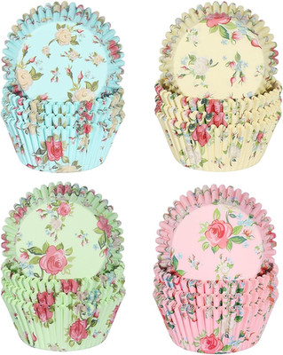 Floral Standard Cupcake Liners 400 Count Colorful Paper Baking Cups Food Grade