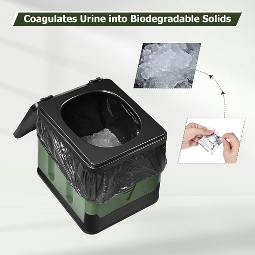 WC Portatile Adulti, Gabinetto Portatile Adulti Pieghevole, WC Da Campeggio, Toi - Foto 8 di 13