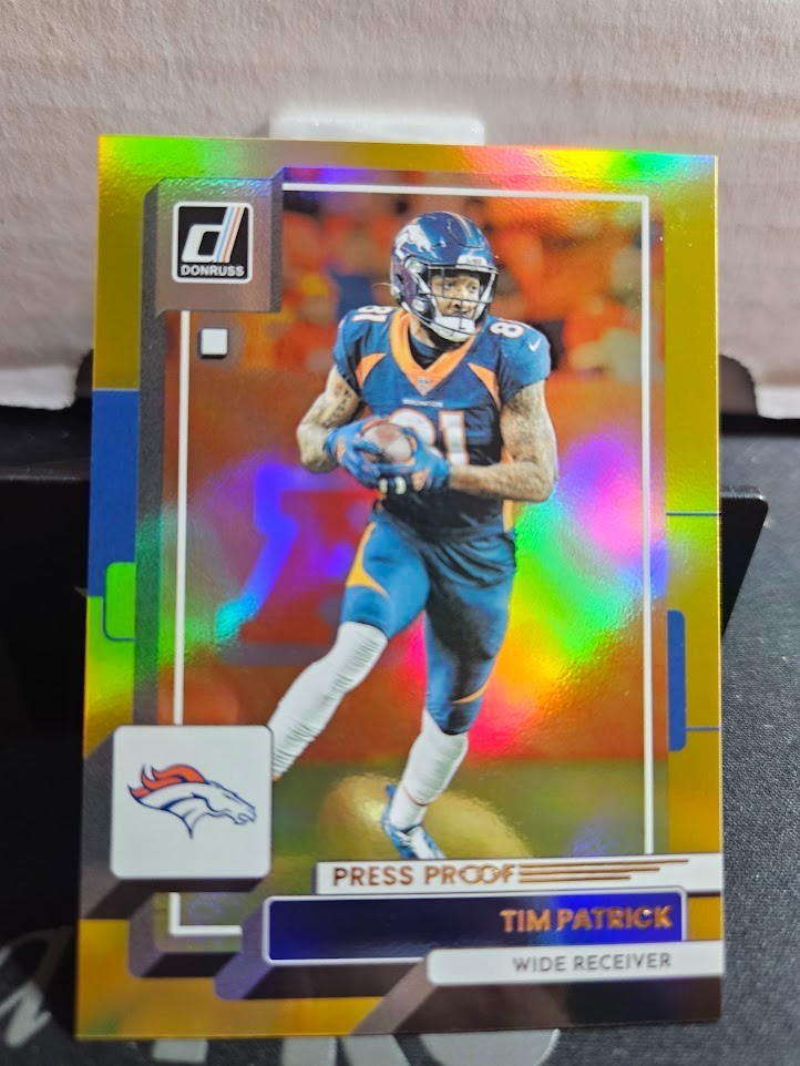 Tim Patrick 2022 Donruss Premium Press Proof Gold #264Broncos