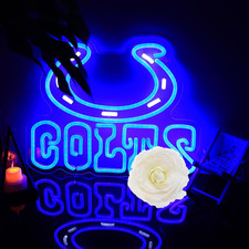 Football Neon Sign Rugby Neon Sign USB Powered, Dimmable Blue Wall Art Power USB