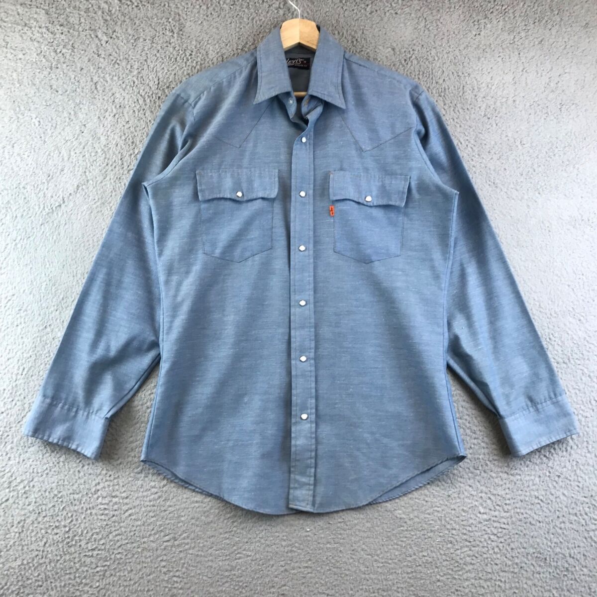 Vintage 70s LEVI'S Chambray Work Shirt button up size M | eBay Vintage 70s LEVI'S Chambray Work Shirt button up size M | eBay