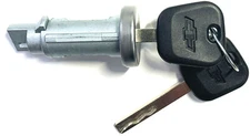 NEW Chevy Ignition Key Lock Cylinder Switch W/2 Chevy Bowtie Chip Logo Keys