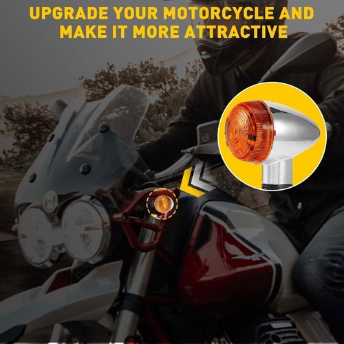 USA Turn Signal Indicator Amber Light Blinker Motorcycle for Kawasaki Honda - Picture 7 of 13