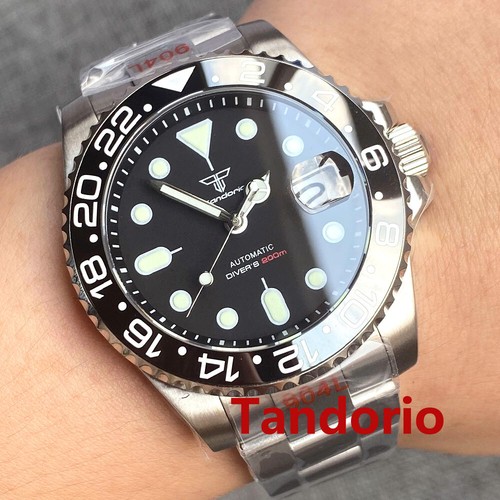 Tandorio 40mm Sapphire Glass NH35A Automatic Diver Men Watch Date Luminous 20ATM - Picture 6 of 20