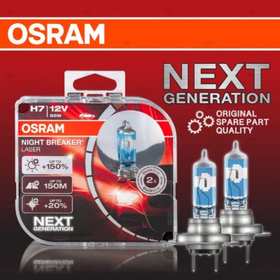 H7 477 OSRAM Night Breaker LASER +150% DuoBox NEXT GENERATION