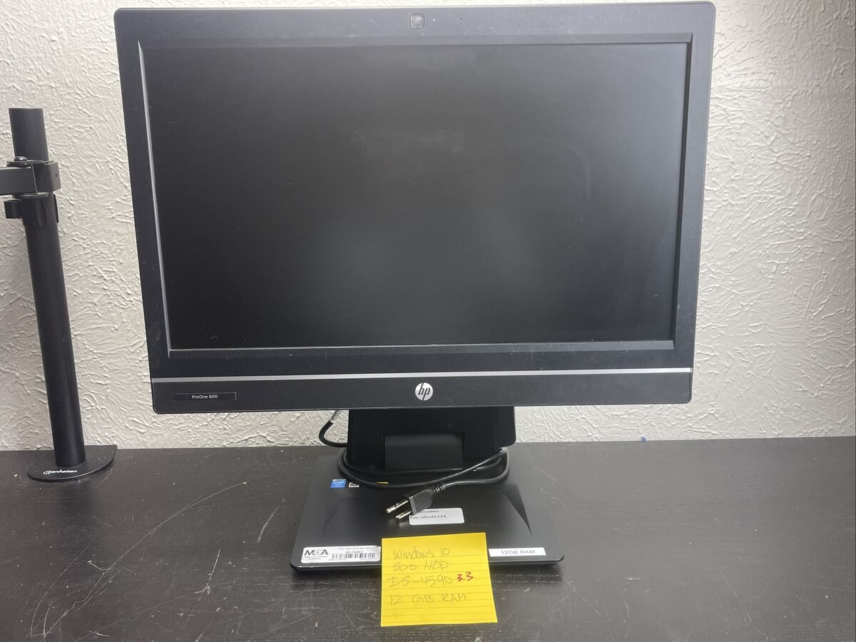 HP ProOne 600 G1 All-In-One 3.3GHz i5-4590S 12GB RAM 500 HDD Windows 10 HP ProOne 600 G1 All-In-One 3.3GHz i5-4590S 12GB RAM 500 HDD Windows 10