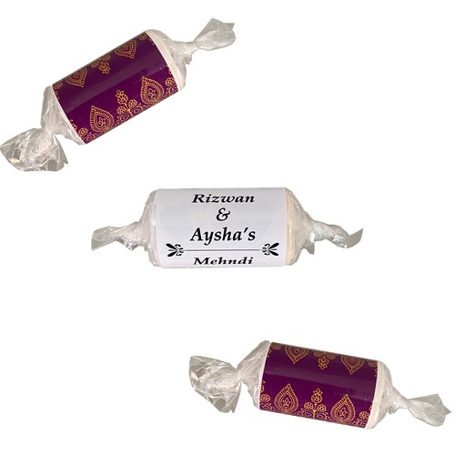 Personalised Mehndi Love Heart Sweets Party Favours Paisley Henna Gift Thank You - Picture 5 of 8