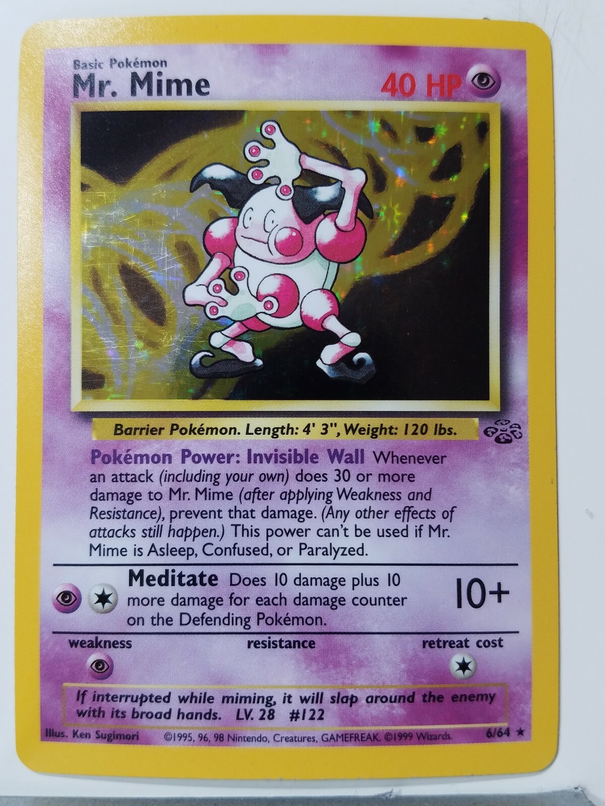 HOLO Mr Mime 6/64 - NM - RARE Jungle Pokemon Card - $1 Combined Shipping |  eBay