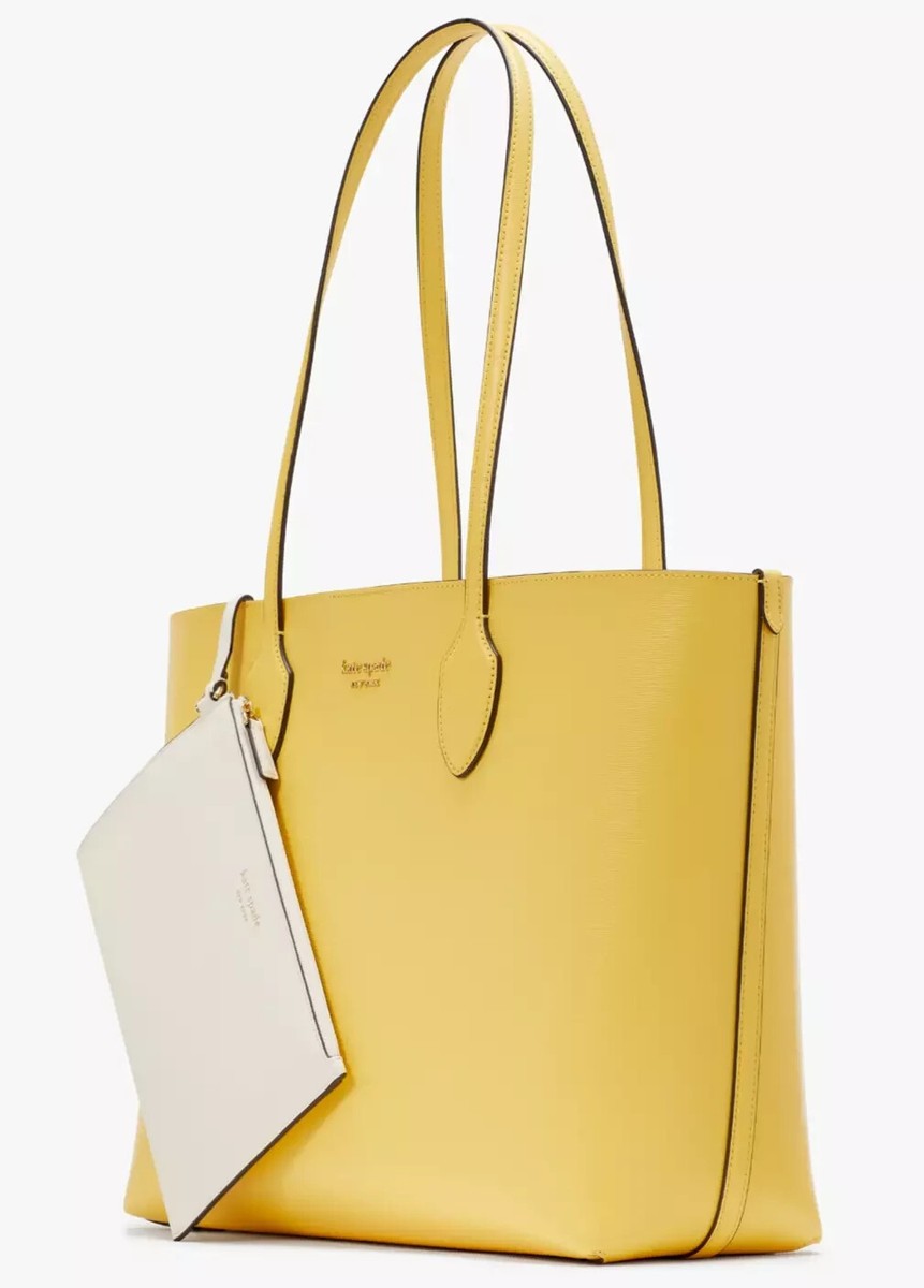 Kate Spade Bleecker Large Daffodil Yellow Leather Tote Bag
