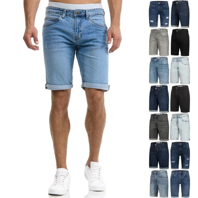 Indicode Herren Jeansshorts Caden-Shorts Kurze Hose Bermuda Denim Sommershorts