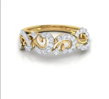 Stunning Eternity Ring 2.64Ct Round Cut Simulated Diamond 14K Yellow Gold Plated