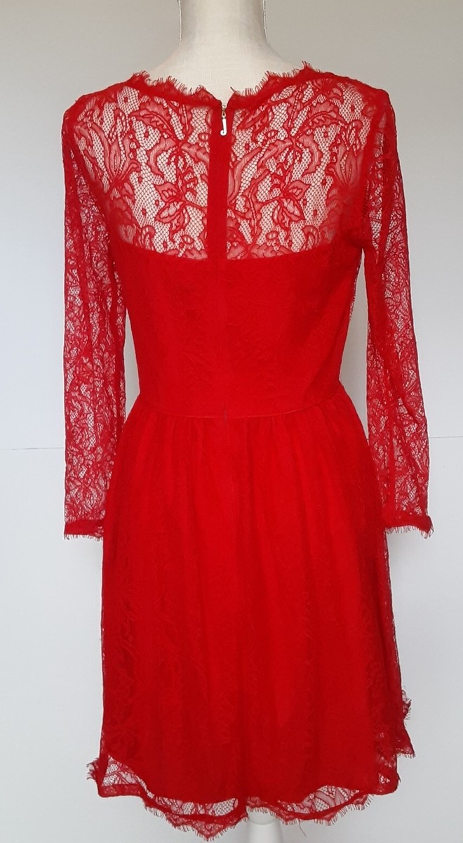 chinese dress ladies Justyna Red Rhinestone Guipure Lace Maxi Dress main image 0